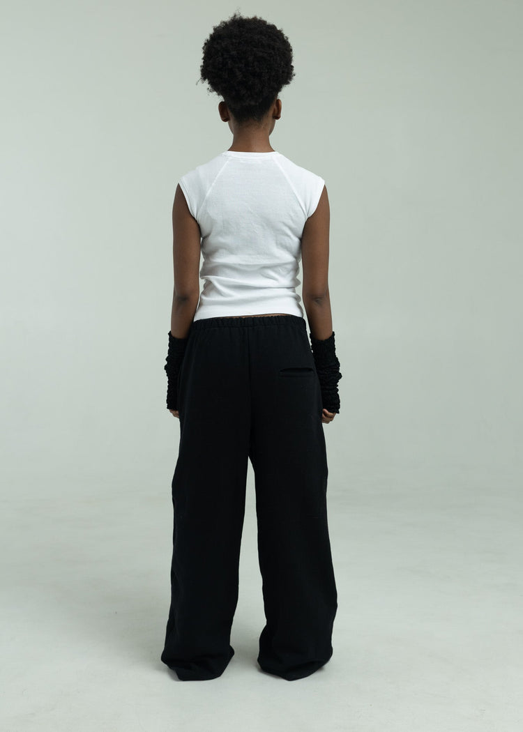 Bit Flared Sweats- Black