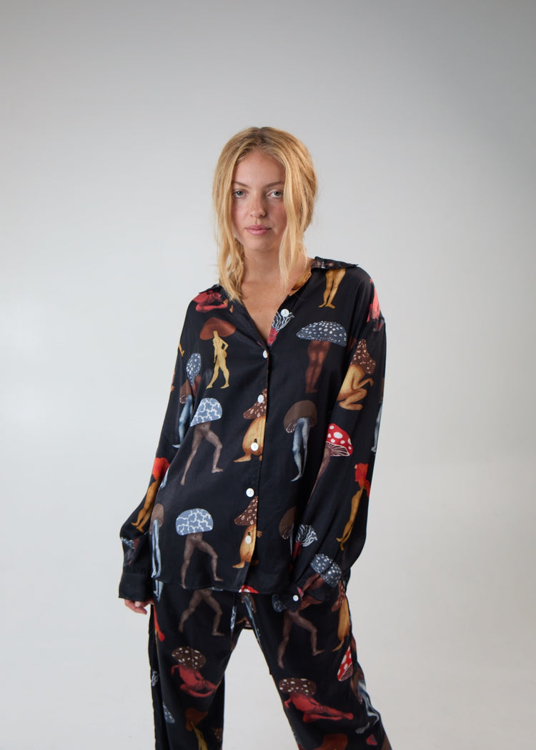 Midnight Magic Mushroom PJ Top