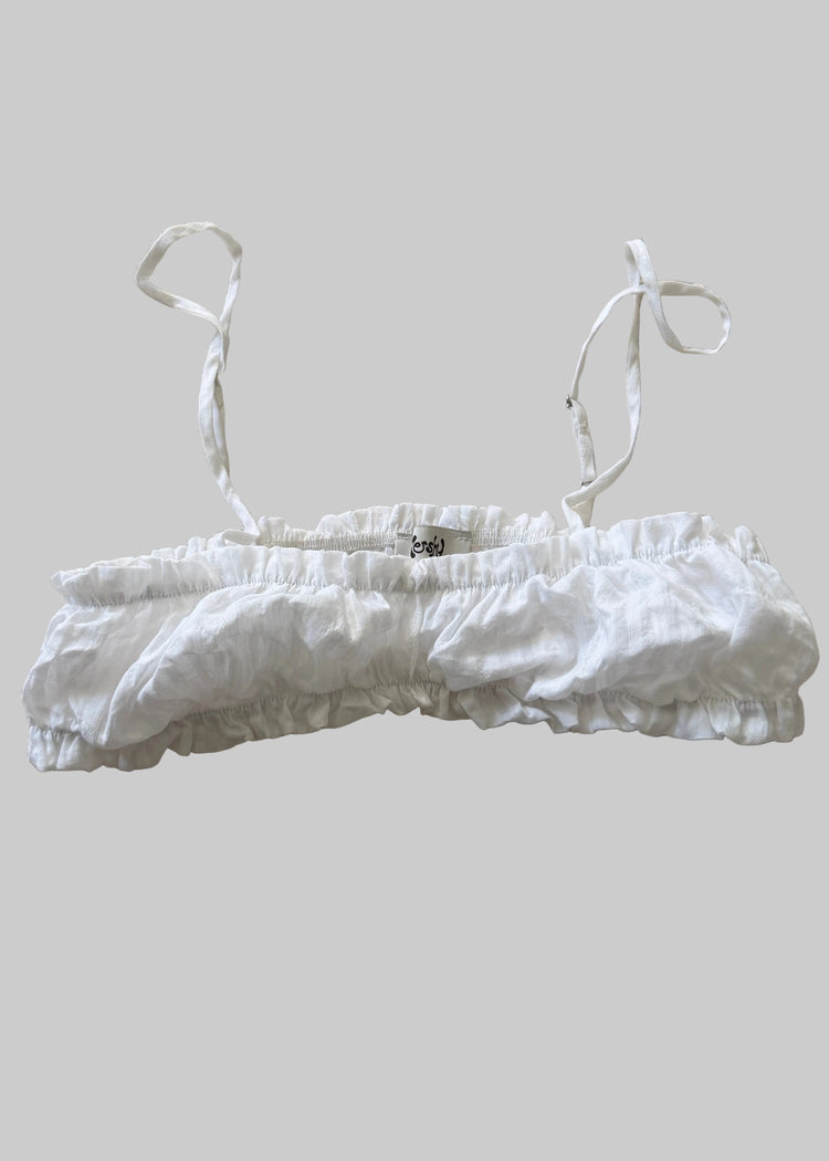 milk stripe  bra flat photo