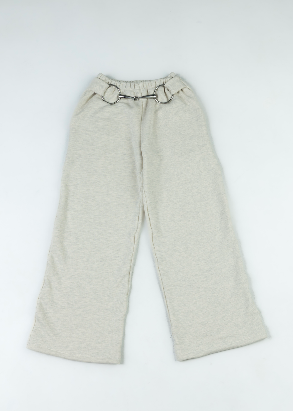 Bit Flared Sweats- Pebble