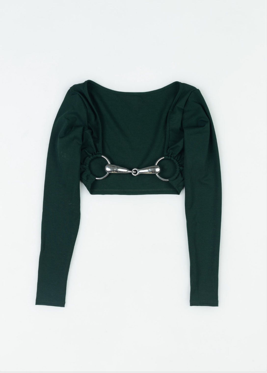 Long Sleeve Bit Crop Top- Scarab