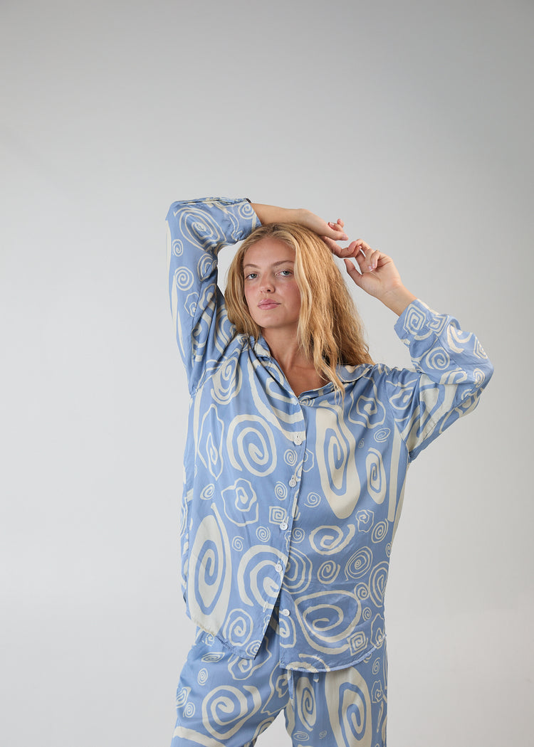 Floaty Pj Top- vortex print
