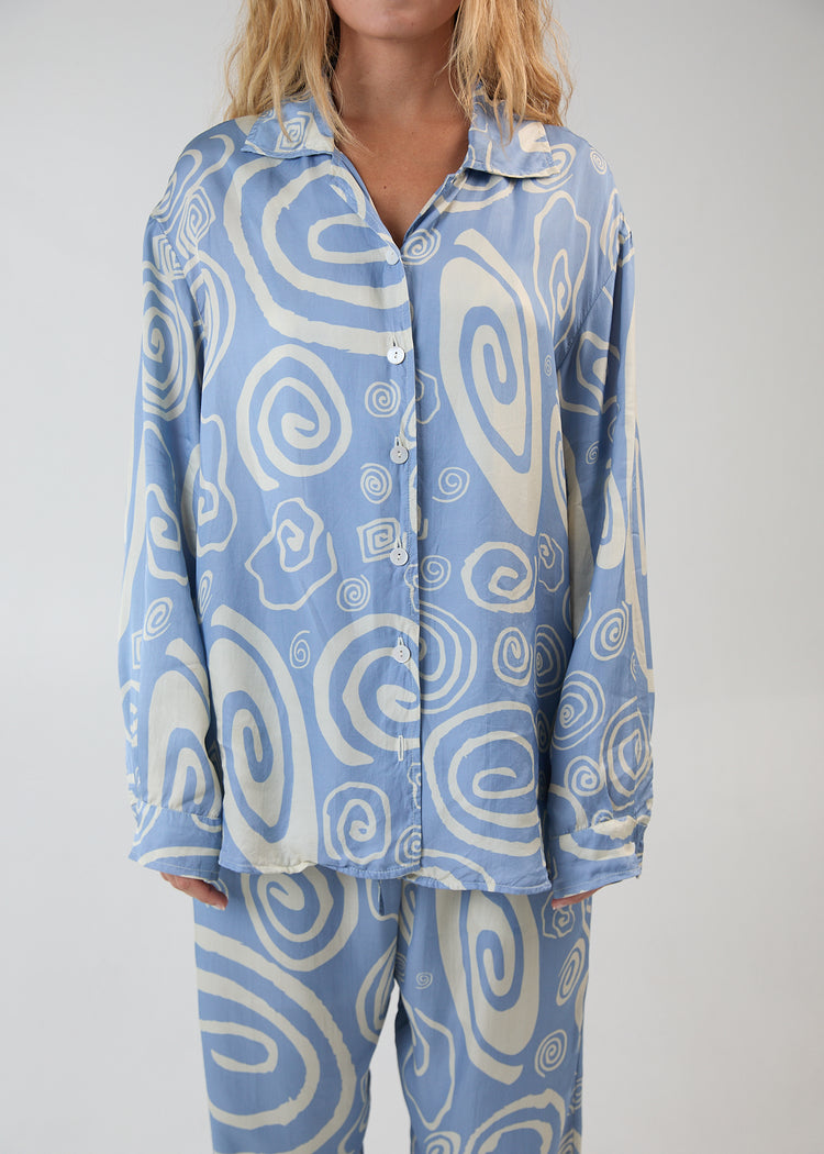 Floaty Pj Top- vortex print